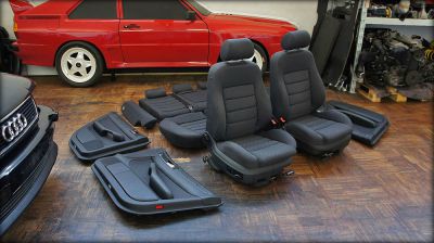 8A0881405J NEU Audi 80 B4/RS2 RECARO Sitzbezug Leder schwarz Vorne Links, Sitze / Komplette Ausstattungen, Interieur / Innenausstattungen, Nach  Ersatzteilart, Ersatzteile